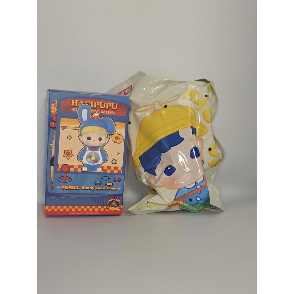 POP MART HACIPUPU Bunny Snow Cone Rolling Time Machine Series Open Bottom Box